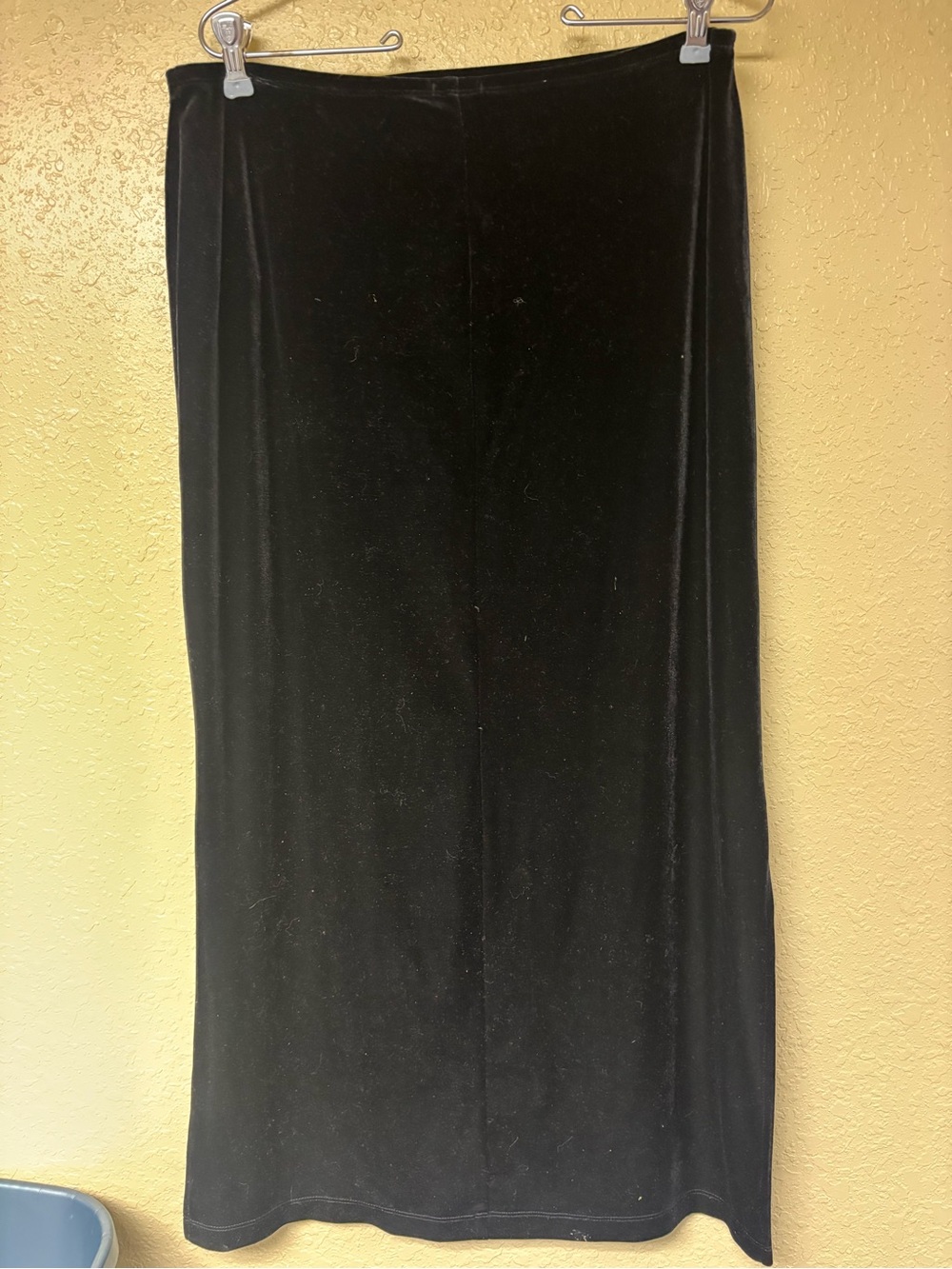 Michele Black Velvet Maxi Skirt